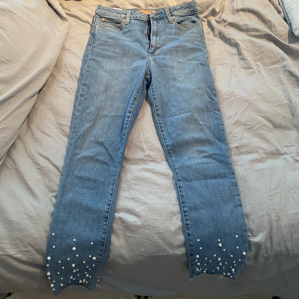 Joes jeans with pearl detail